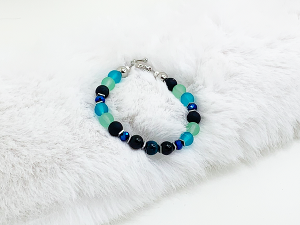 You Compliment Me Bracelets Gaia's Designs glass, healing, hematite, obsidian, tiger's eye, toggle clasp, wire