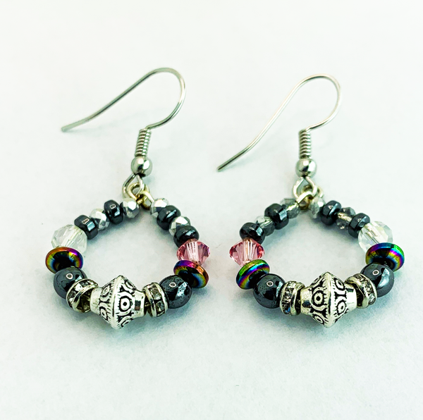 She's all That Earrings Gaia's Designs crystal, glam, healing, hematite, mini