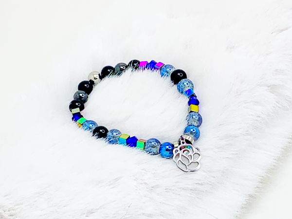 Its a Wrap Bracelets Gaia's Designs charm, healing, hematite, onyx, quartz, stainless, stretch