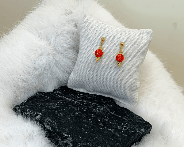 Orange GG drop Earrings Gaia's Designs  