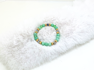 GG Elegance Bracelets Gaia's Designs crystal, healing, hematite, quartz, stainless, stretch