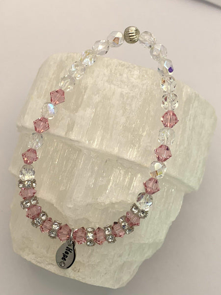 Shimmering Hope Bracelets Gaia's Designs charm, crystal, czech, Glam, rhinestone, stretch, Swarovski