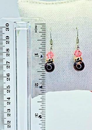 Pink Courage Earrings Gaia's Designs glam, healing, hematite, hypo-allergenic, semi-precious, stainless