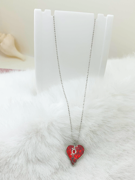 Heart's Desire Necklaces Gaia's Designs charm, glam, necklace, Sterling Silver, Swarovski