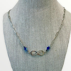 Happy Culture Necklaces Gaia's Designs  crystals, infinity symbol, Métis, Métis jewelry, necklace, paperclipchain, stainless steel