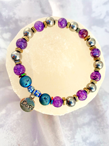 Love's Charm Bracelets Gaia's Designs charms, druzy, quartz, stainless, stretch