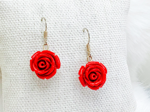 Red Roses Earrings Gaia's Designs 