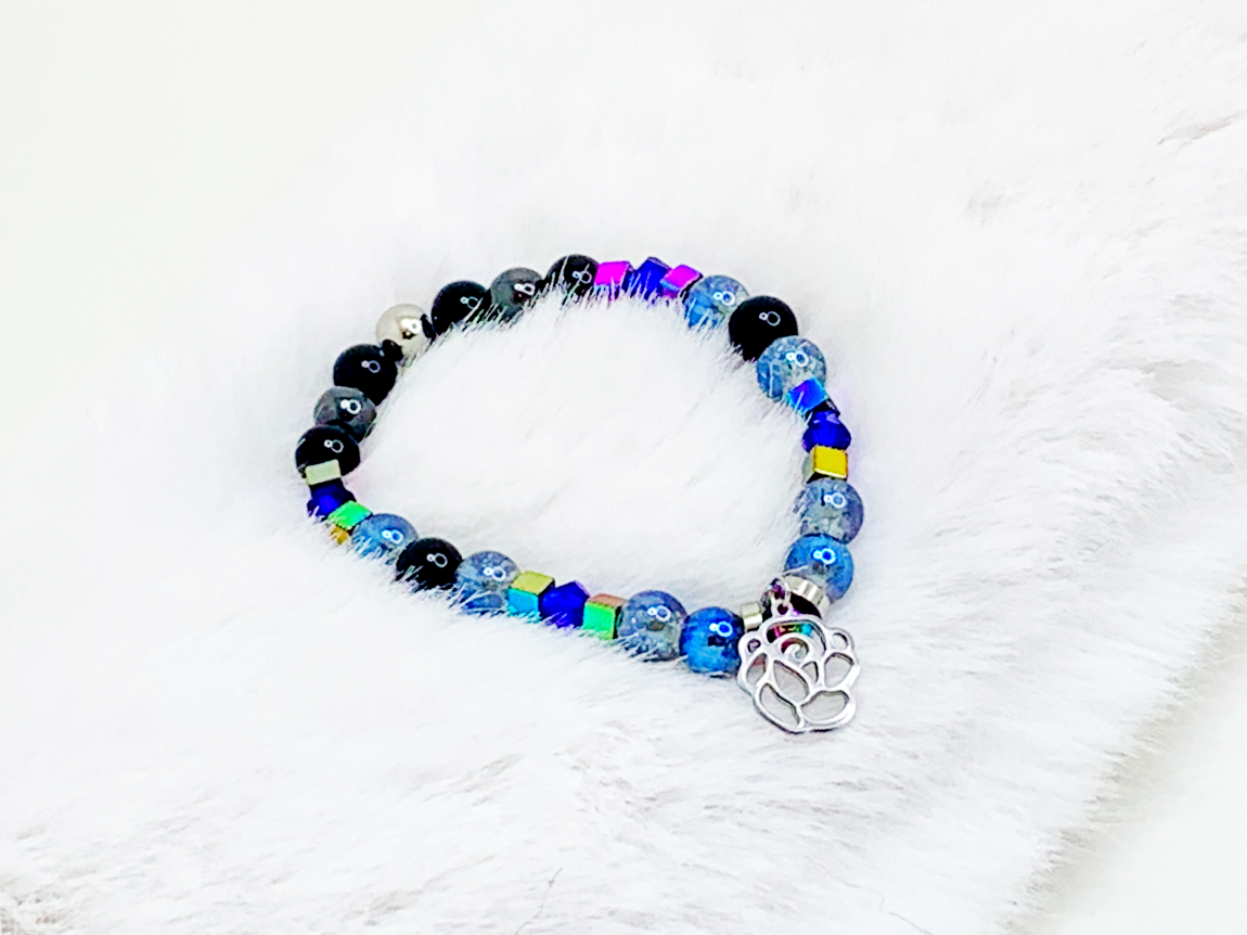 Its a Wrap Bracelets Gaia's Designs charm, healing, hematite, onyx, quartz, stainless, stretch