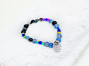 Its a Wrap Bracelets Gaia's Designs charm, healing, hematite, onyx, quartz, stainless, stretch